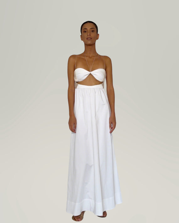 RHEA SATIN-COTTON DRESS